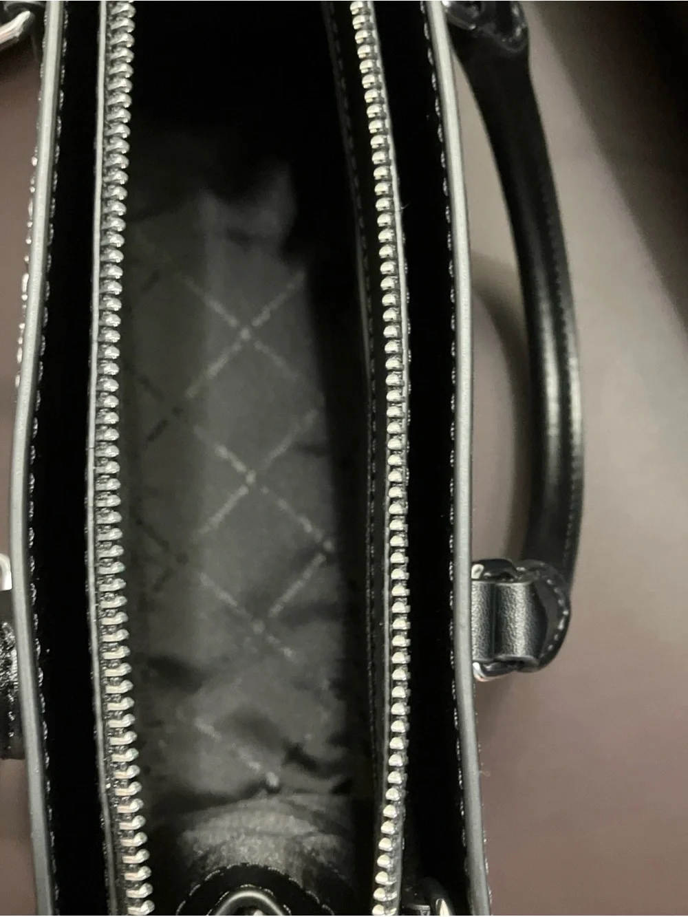 Michael  Kors Sheila Medium Logo Satchel Crossbody Black/Silver